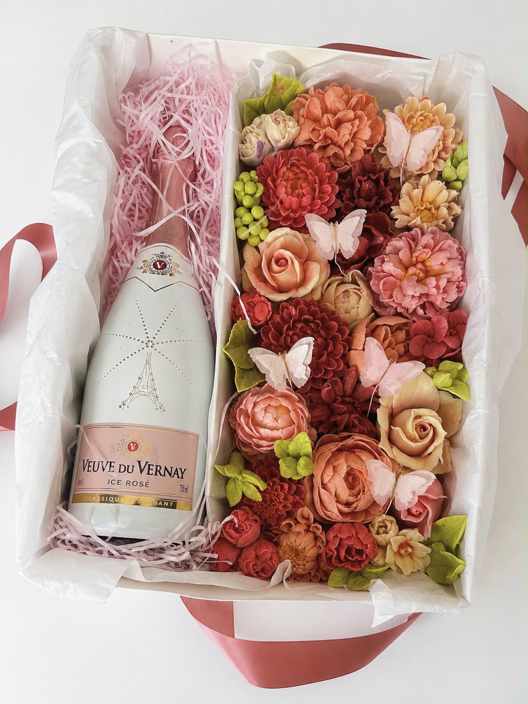 Golden Toast Bloom Box cu prosecco
